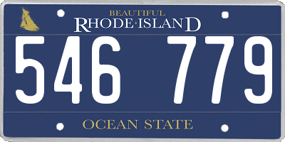 RI license plate 546779