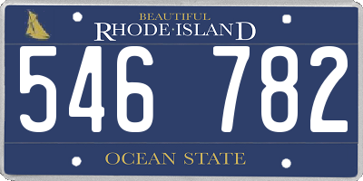 RI license plate 546782