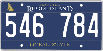 RI license plate 546784