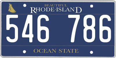 RI license plate 546786