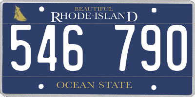RI license plate 546790