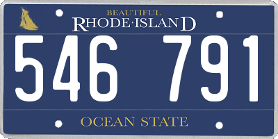 RI license plate 546791