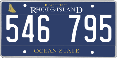 RI license plate 546795