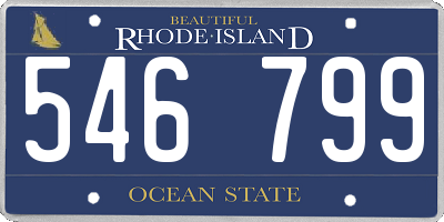 RI license plate 546799