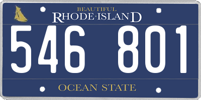 RI license plate 546801
