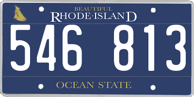 RI license plate 546813