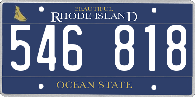 RI license plate 546818