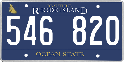 RI license plate 546820