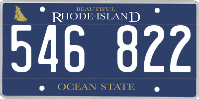RI license plate 546822