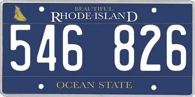 RI license plate 546826