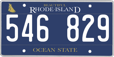 RI license plate 546829