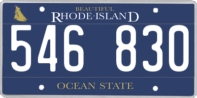 RI license plate 546830