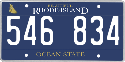 RI license plate 546834