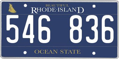RI license plate 546836