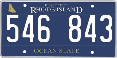 RI license plate 546843
