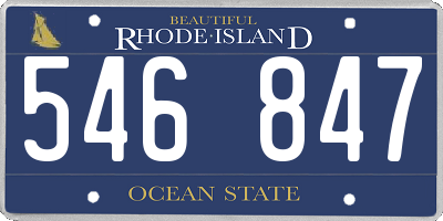 RI license plate 546847