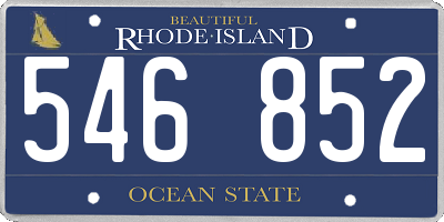 RI license plate 546852