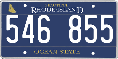 RI license plate 546855