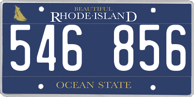 RI license plate 546856
