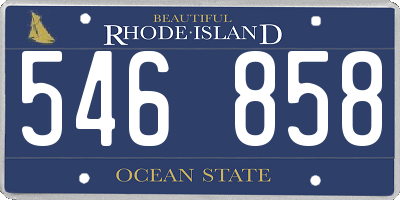 RI license plate 546858