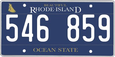 RI license plate 546859