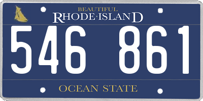 RI license plate 546861
