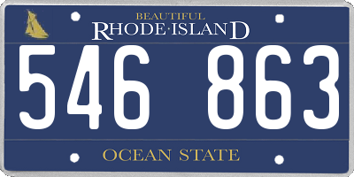 RI license plate 546863