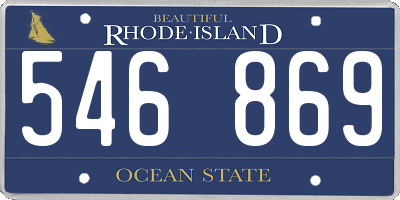 RI license plate 546869