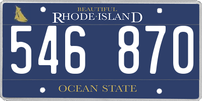 RI license plate 546870