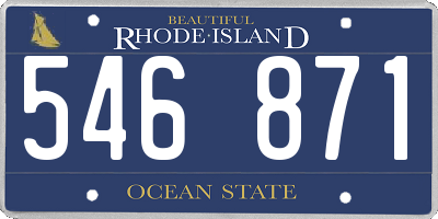 RI license plate 546871