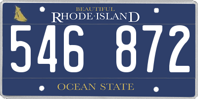 RI license plate 546872