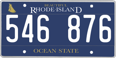 RI license plate 546876