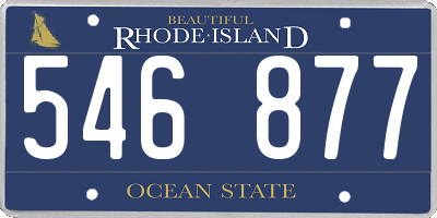 RI license plate 546877