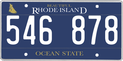 RI license plate 546878
