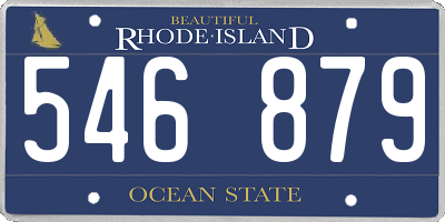 RI license plate 546879