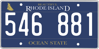 RI license plate 546881