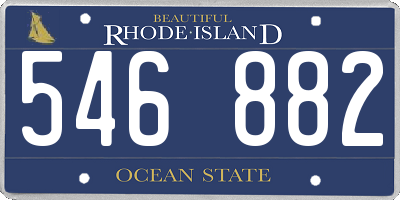 RI license plate 546882