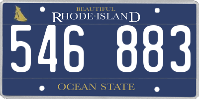 RI license plate 546883