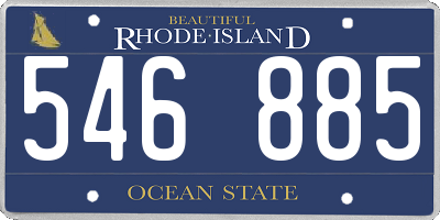 RI license plate 546885