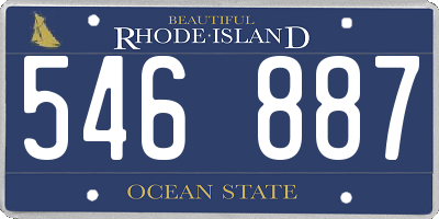 RI license plate 546887