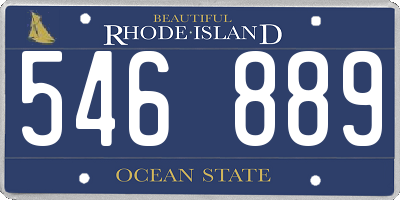 RI license plate 546889