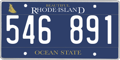 RI license plate 546891
