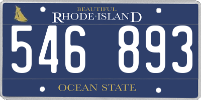 RI license plate 546893