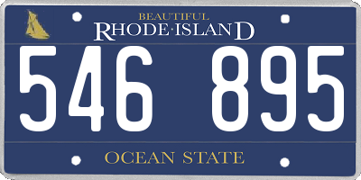 RI license plate 546895