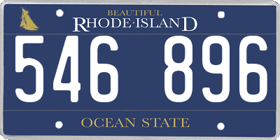 RI license plate 546896