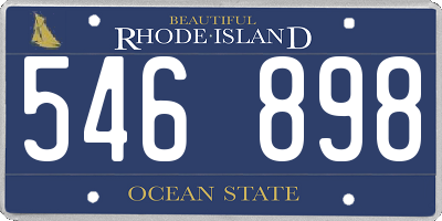 RI license plate 546898