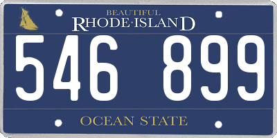 RI license plate 546899