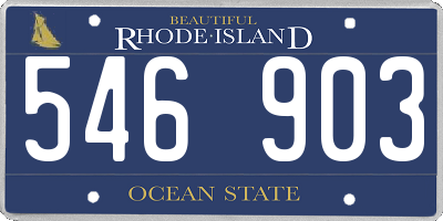 RI license plate 546903