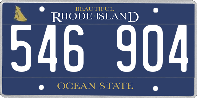 RI license plate 546904