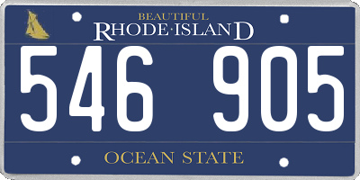 RI license plate 546905